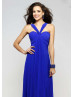 Chiffon Straps Sexy Back Long Prom Dress